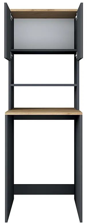 Σετ μπάνιου Rasmus ανθρακί-φυσικό 65x60x183.6εκ. 65x60x183.6 εκ.