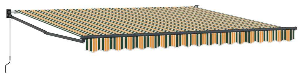 vidaXL Τέντα Πράσινο και λευκό 400 x 350 εκ Πράσινο και λευκό
