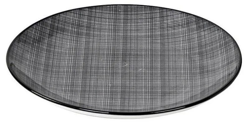 Πιάτο Linea Gray Φρούτου Σετ 6 τμχ Ata104K6 Φ23Cm. Κεραμικό Black Espiel Ceramic