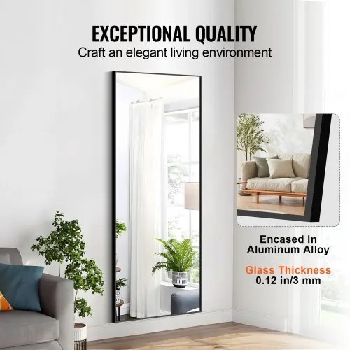 VEVOR Full Length Floor Mirror 71&#039;&#039; x 31&#039;&#039; Free Standing Wall Mounted Tempered
