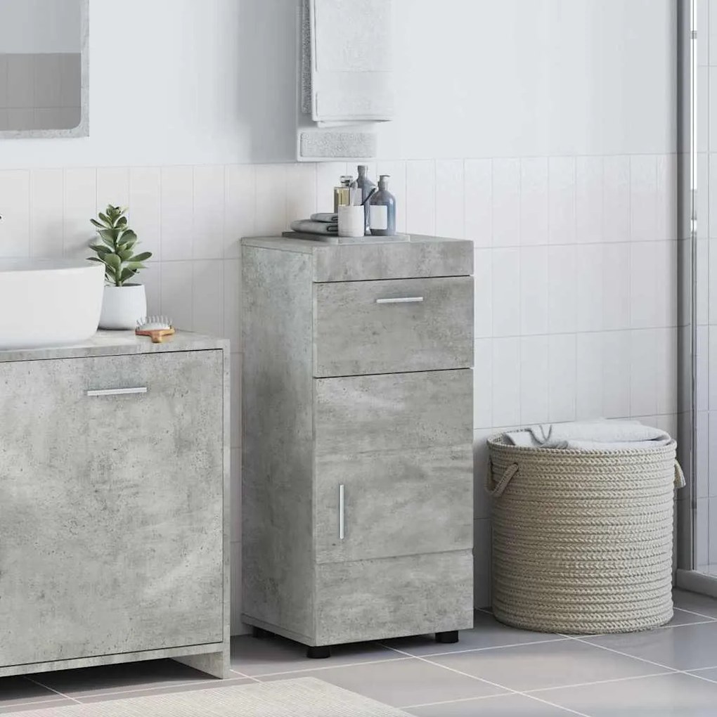 vidaXL Ντουλάπι Μπάνιου TULUM Γκρι σκυροδέματος 37 x 31.5 x 82 εκ