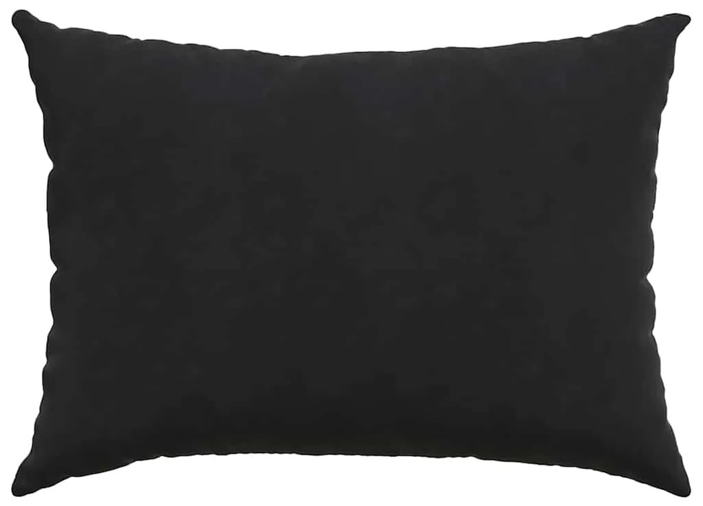 vidaXL Μαξιλάρι Καναπέ 2 pcs Μαύρο 70 x 50 cm Υφασμάτινο Κορντουρά
