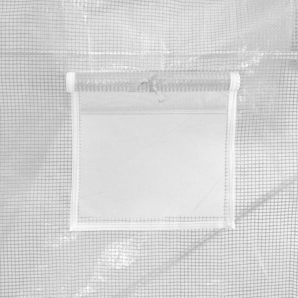 Θερμοκήπιο Λευκό 30 μ² 10 x 3 x 2 μ. με Ατσάλινο Πλαίσιο - Λευκό
