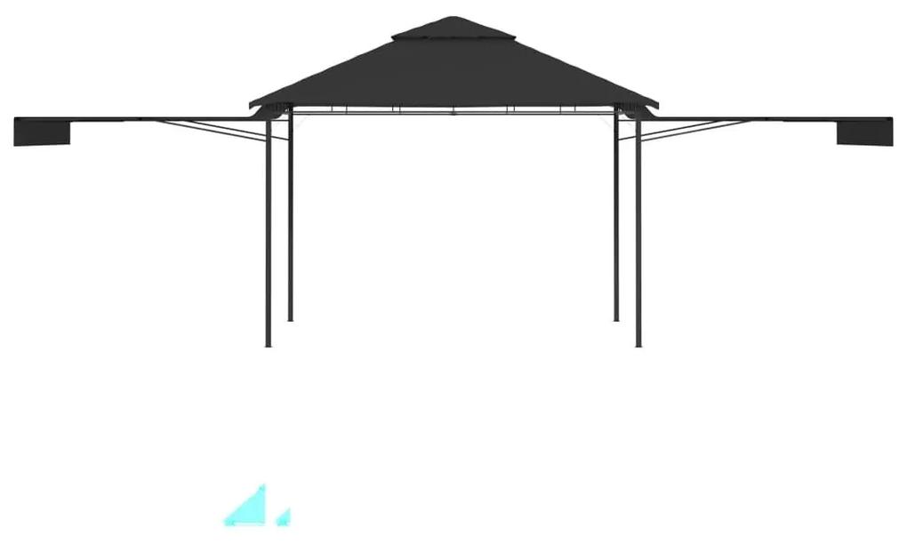 Κιόσκι με 2 Επεκτεινόμενες Οροφές Ανθρακί 3x3x2,75 μ. 180 γρ/μ² - Ανθρακί