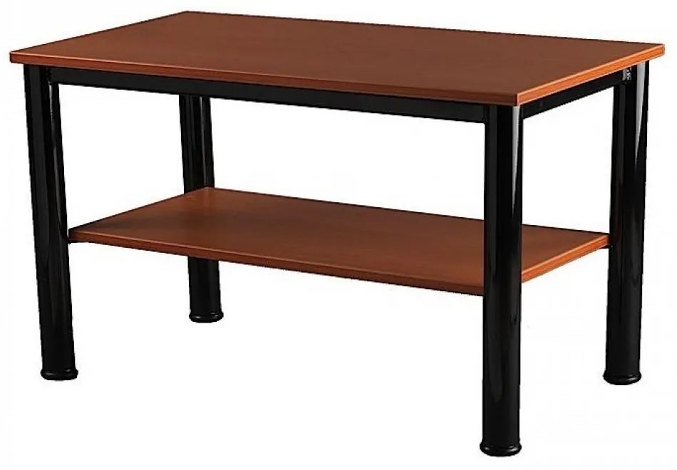 Τραπέζι δίπατο μεταλλικό σε χρώμα καφέ 81x43x46