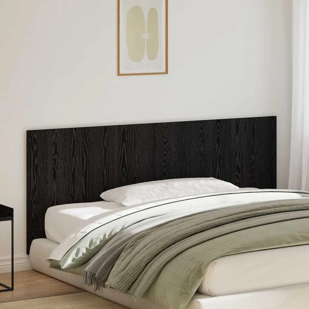 vidaXL Κεφαλάρι Μαύρη δρυς 200 x 1,5 x 80 εκ. Επεξεργασμένο ξύλο