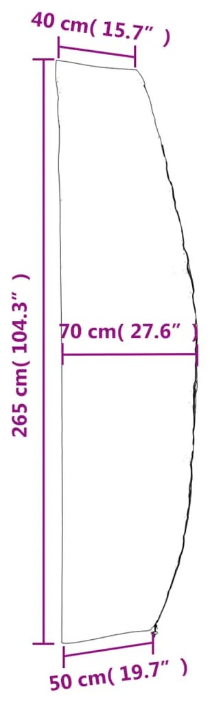 ΚΑΛΥΜΜΑΤΑ ΟΜΠΡΕΛΑΣ ΚΗΠΟΥ 2 ΤΕΜ. 265X50/70/40 ΕΚ ΎΦ. OXFORD 420D 3203399