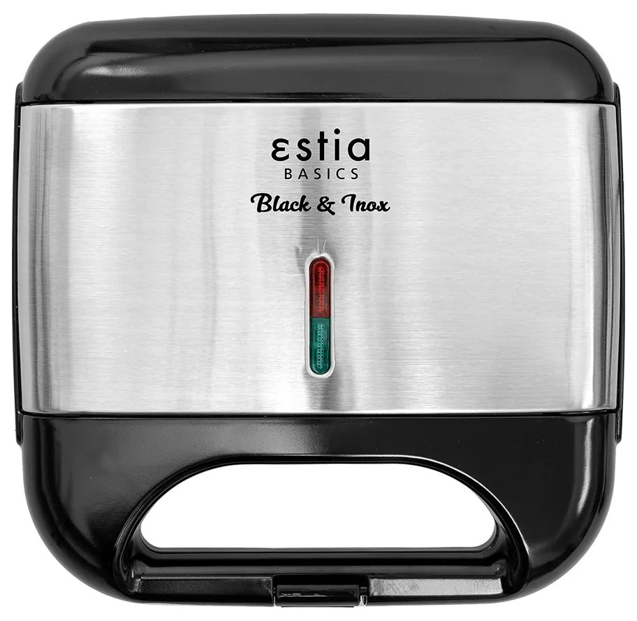 ΤΟΣΤΙΕΡΑ BLACK &amp; INOX 2 ΘΕΣΕΩΝ 800w ESTIA 06-12175