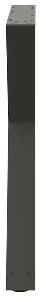 vidaXL Πόδια Τραπεζαρίας 2 τεμ. Ανθρακί 80x(72-73,3) εκ. Ατσάλι