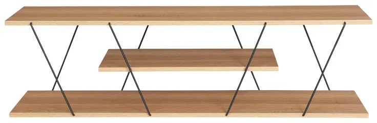 Έπιπλο τηλεόρασης Tars pakoworld sonoma-μαύρο 120x30x33εκ (1 τεμάχια)