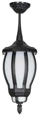 VERDI 203-0232 Vintage Κρεμαστό Φωτιστικό Φαναράκι Μονόφωτο 1 x E27 IP44 Μαύρο Πλαστικό Σώμα-Μ17 x Π17 x Υ52cm Globostar-203-023 203-0232