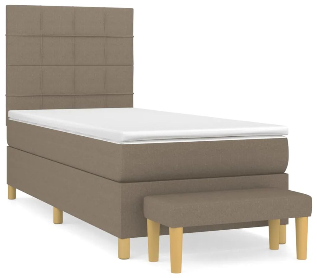 ΚΡΕΒΑΤΙ BOXSPRING ΜΕ ΣΤΡΩΜΑ TAUPE 80X200 ΕΚ. ΥΦΑΣΜΑΤΙΝΟ 3137113