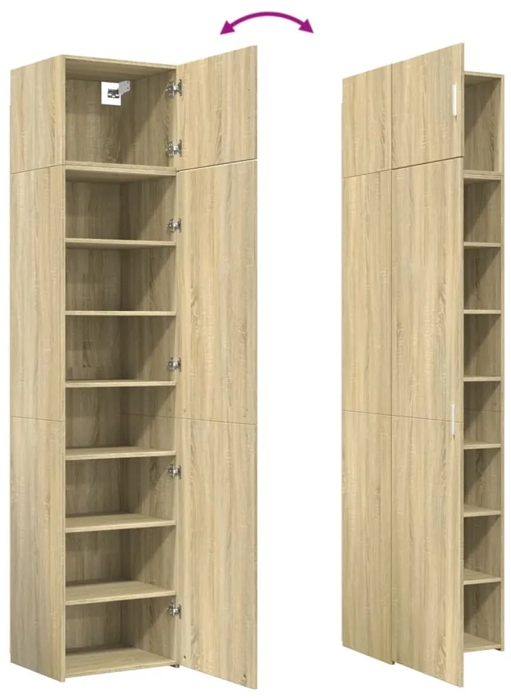 Ντουλάπι Αποθήκευσης Στενό Δρυς 50x42,5x225 εκ. Επεξεργ. Ξύλο 3281303