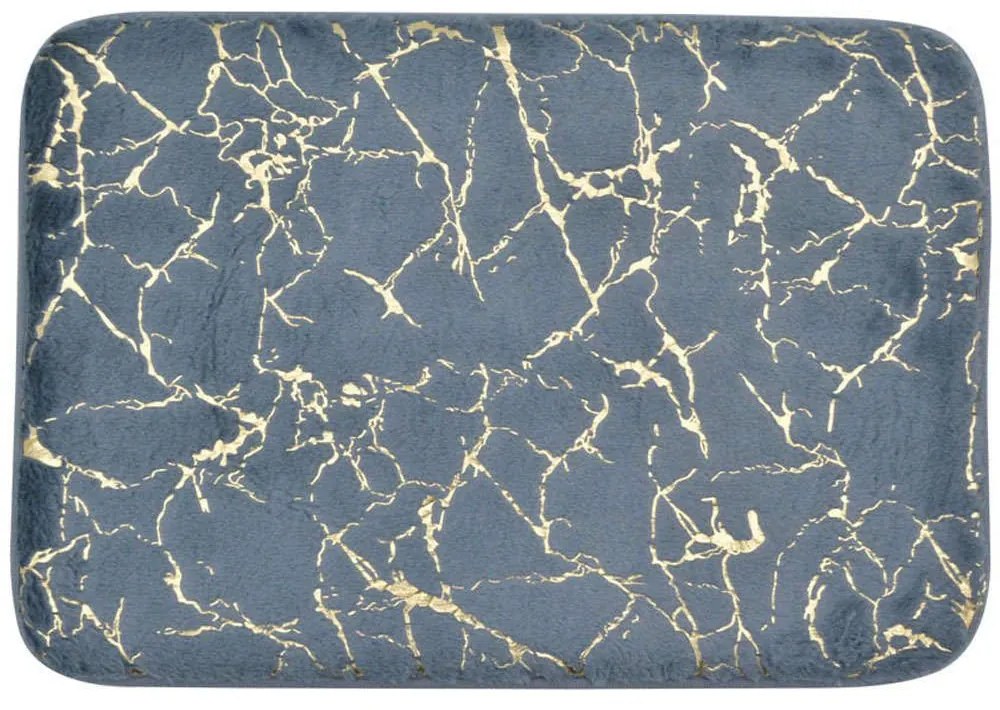 Πατάκι Μπάνιου Marble Effect 826056 50x80cm Grey-Gold Ankor 50 X 80 50x80cm PVC