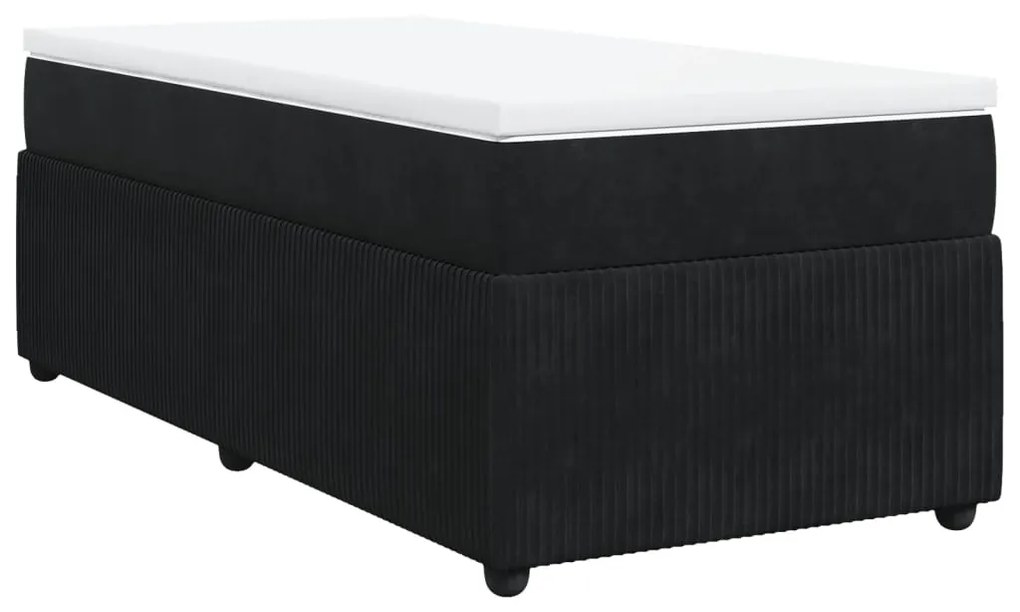 ΚΡΕΒΑΤΙ BOXSPRING ΜΕ ΣΤΡΩΜΑ ΜΑΥΡΟ 100X200 ΕΚ. ΒΕΛΟΥΔΙΝΟ 3285622