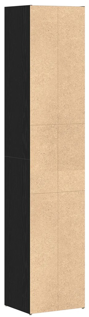 vidaXL Βιβλιοθήκη Μονάδα Μαύρο Δρυς 36x30x171 εκ Επεξεργασμένο ξύλο