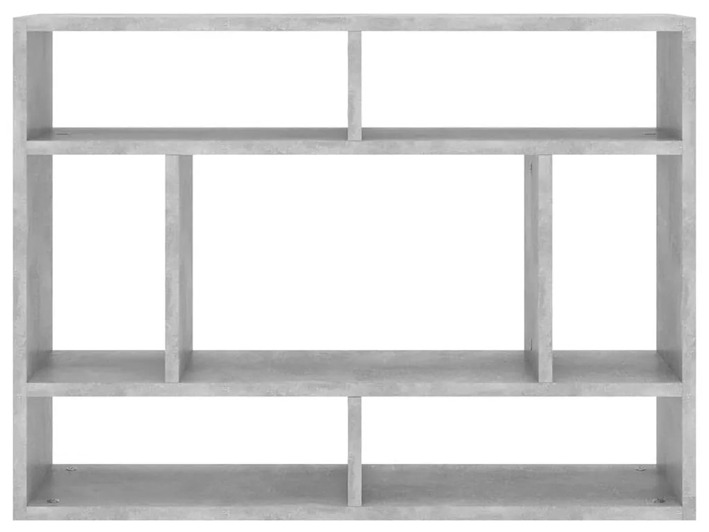 vidaXL Ραφιέρα Τοίχου Γκρι Σκυροδέματος 75x16x55 εκ. από Επεξ. Ξύλο