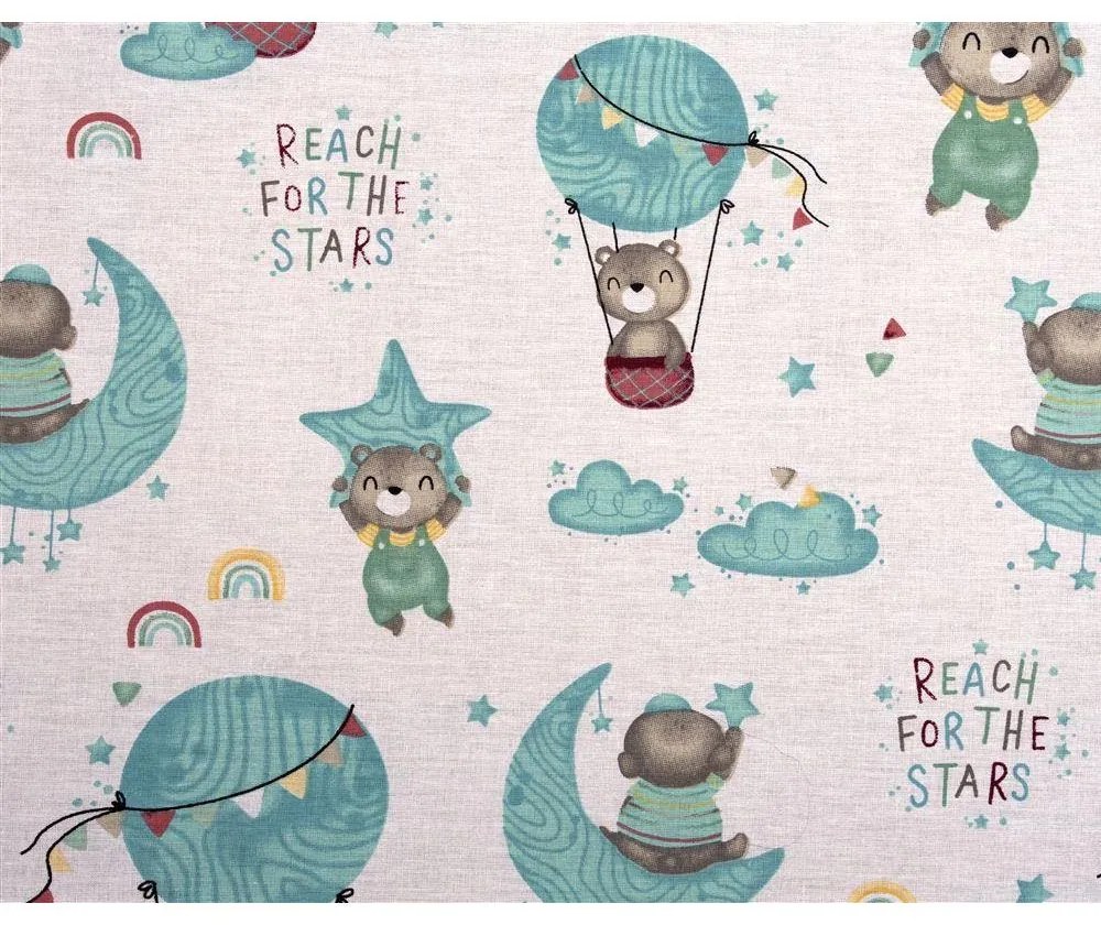 Πάνα Βρεφική Χασέ Reach The Stars 192 Green DimCol 80x80cm 100% Cotton
