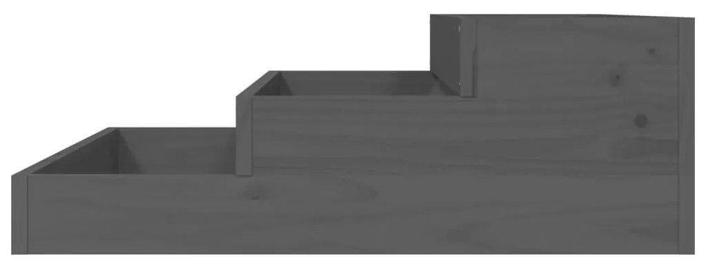 vidaXL Ζαρντινιέρα Γκρι 78 x 78 x 27 εκ. από Μασίφ Ξύλο Πεύκου