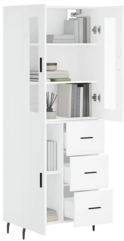 vidaXL Ντουλάπι Λευκό 69,5x34x180 εκ. από Επεξεργασμένο Ξύλο