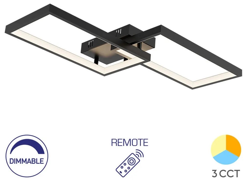 Φωτιστικό Οροφής Braytron BH17-04491 Μαύρο Ματ (Black Mat) CCT3
