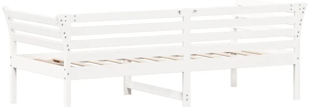 vidaXL Κρεβάτι ημέρας χωρίς στρώμα Λευκό 100x200 cm Στερεό ξύλο πεύκο