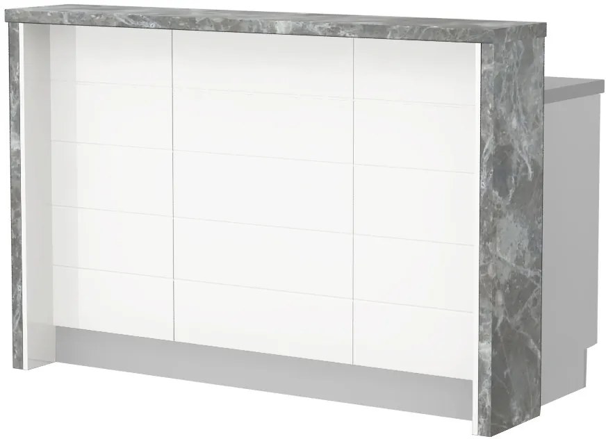 Πάγκος νησίδας Hudson-Μήκος: 150 εκ.-Λευκό-Siena Marble
