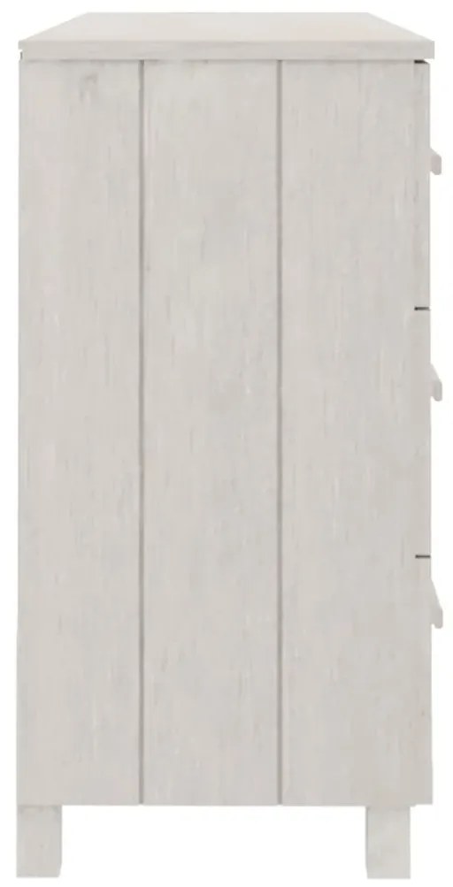 vidaXL Συρταριέρα HAMAR Λευκό 113 x 40 x 80 εκ. από Μασίφ Ξύλο Πεύκου