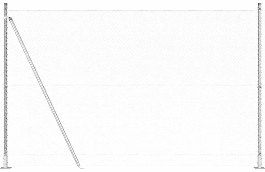 vidaXL Στύλος Περιφράξεων Ασημί 25 x 1,5 μ (πλέγμα 13 χιλ.) Ατσάλι