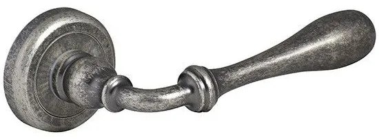 Roline Κ370 Πόμολο Πόρτας με Ροζέτα από Ορείχαλκο Old Silver Φ50x114mm