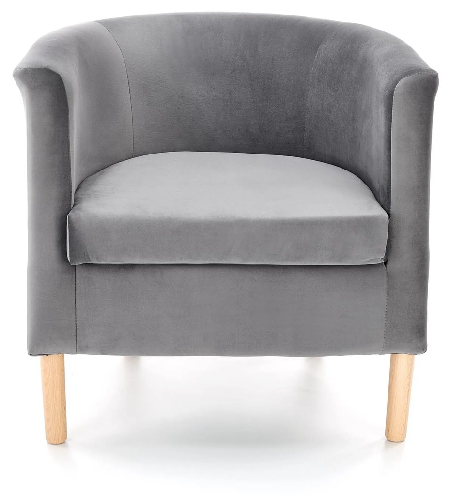 CLUBBY 2 leisure armchair grey / natural DIOMMI V-PL-CLUBBY_2-FOT-POPIELATY