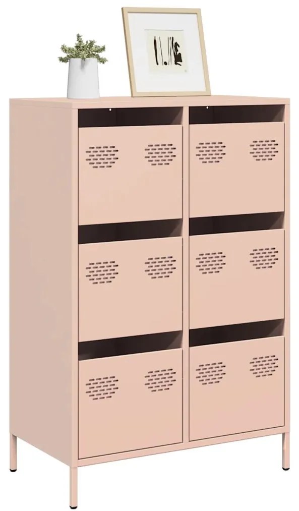 vidaXL Ντουλάπι Ροζ 68 x 39 x 101,5 εκ. από Χάλυβα