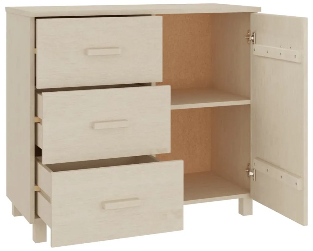 vidaXL Συρταριέρα HAMAR Καφέ Μελί 90 x 40 x 80 εκ. Μασίφ Ξύλο Πεύκου