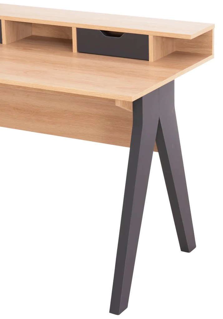 ΓΡΑΦΕΙΟ REXIN HM18290 ΜΕΛΑΜΙΝΗ ΣΕ SONAMA-ΓΚΡΙ 120x19-59x75-85,5ΥΥεκ. (1 Τεμμάχια)