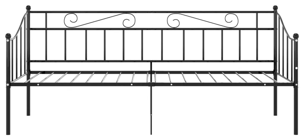 vidaXL Πλαίσιο για Καναπέ - Κρεβάτι Μαύρο 90 x 200 εκ. Μεταλλικό