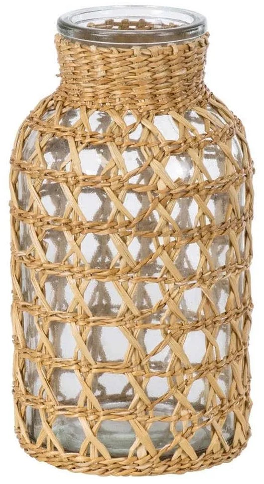 Βάζο Mandy 35626 Φ10,5x20cm Natural GloboStar Glass,Bamboo