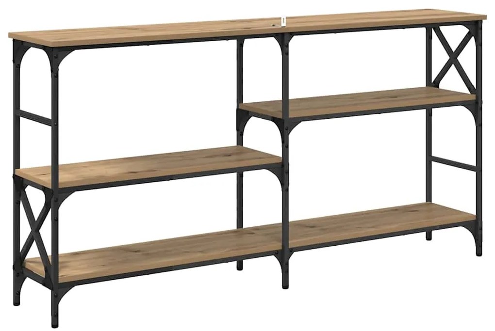 vidaXL Τραπέζι κονσόλας με ράφι Artisan Oak 150 x 29 x 76,5 εκ