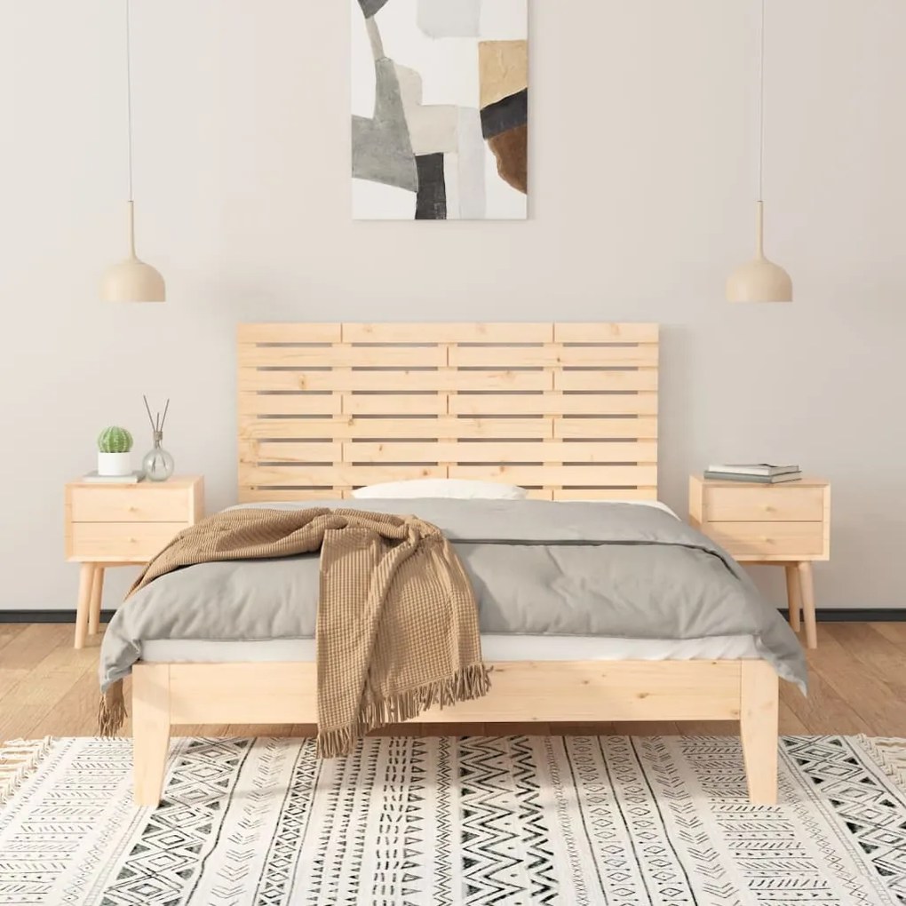vidaXL Κεφαλάρι Επιτοίχιο 141x3x63 εκ. από Μασίφ Ξύλο Πεύκου