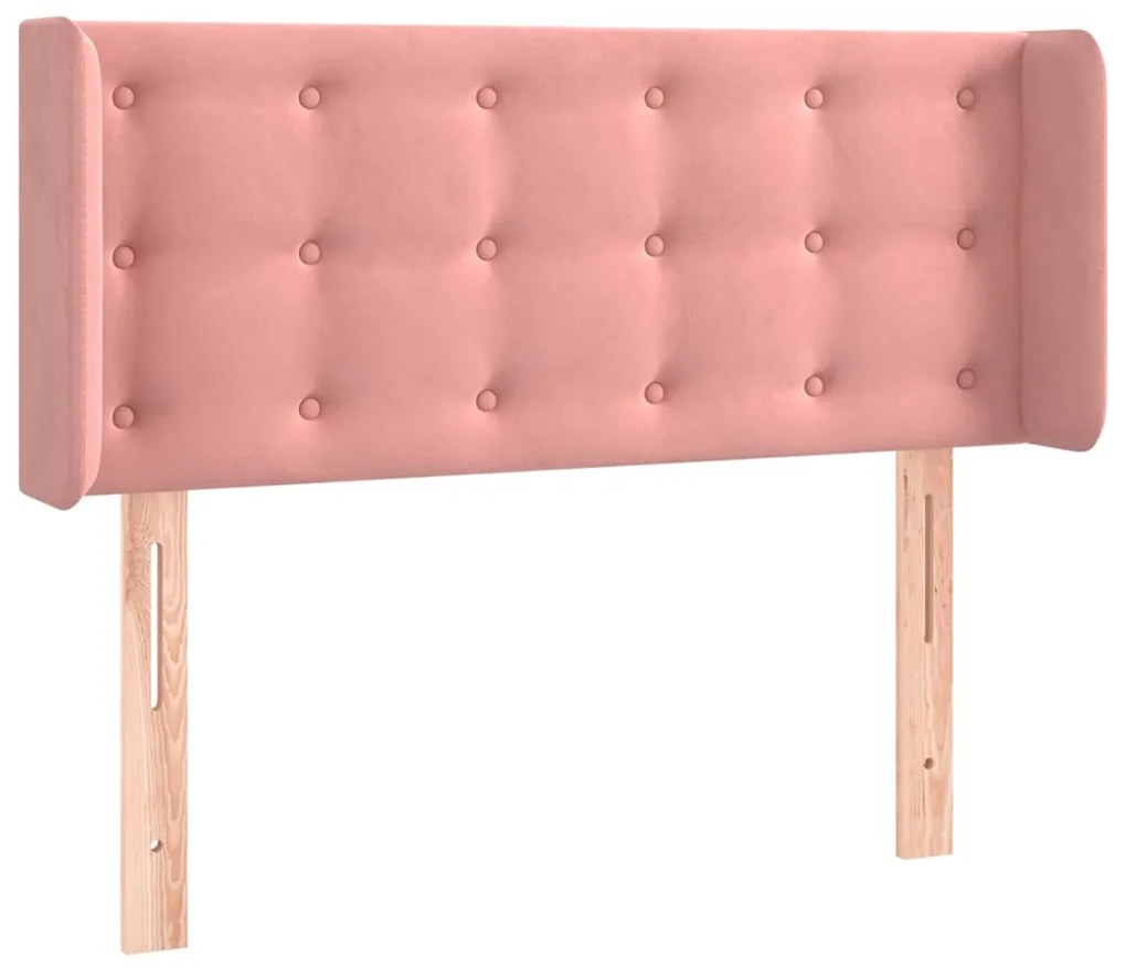 vidaXL Κεφαλάρι με Πτερύγια Ροζ 83x16x78/88 εκ. Βελούδινο