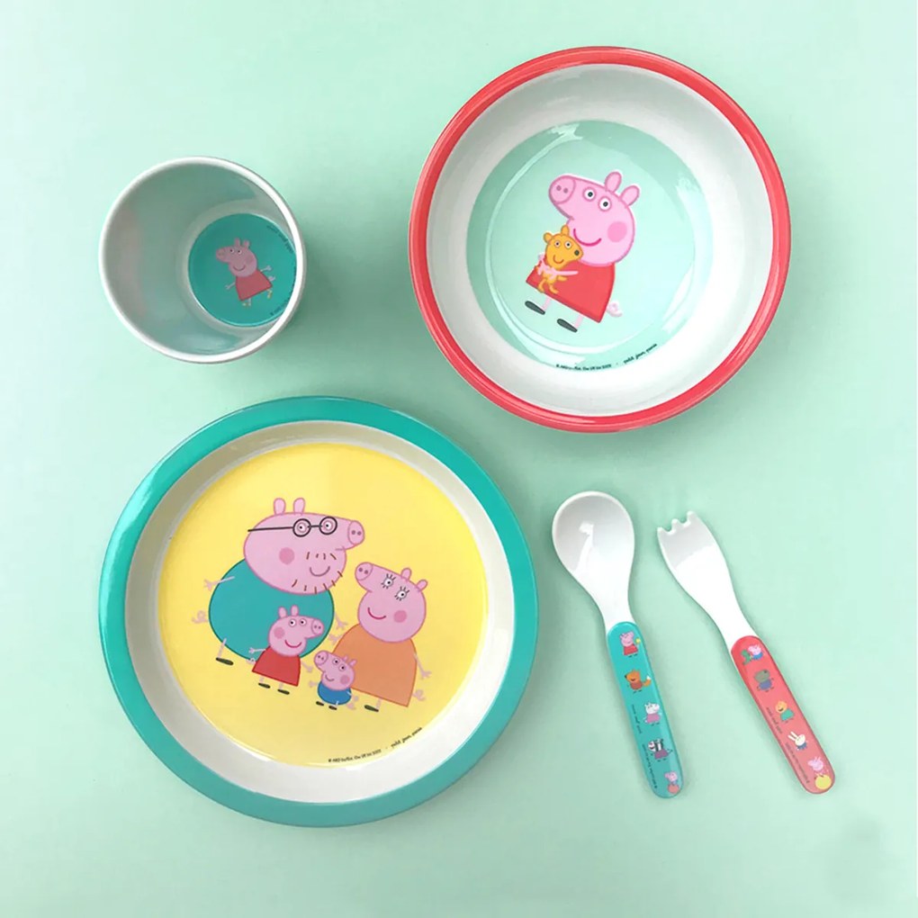 Παιδικό Σετ Φαγητού 5τμχ Petit Jour Peppa Pig 52-701/10
