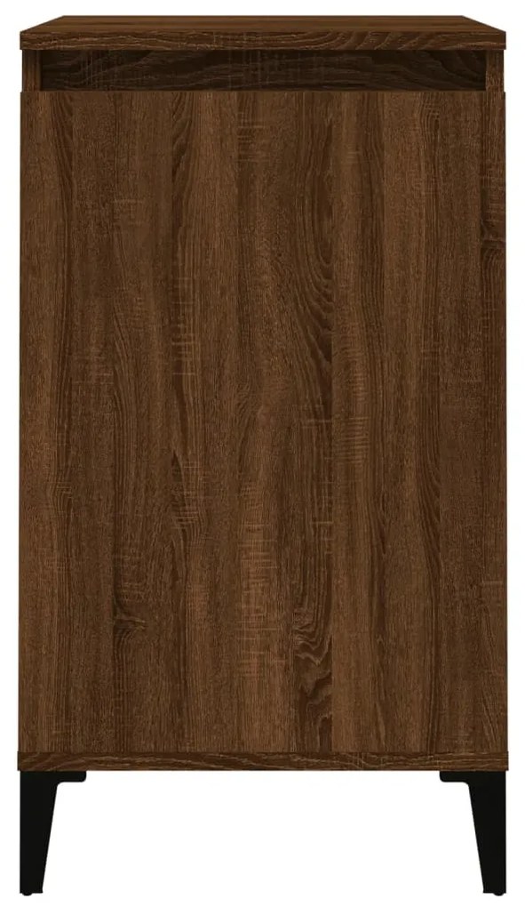 vidaXL Κομοδίνα 2 τεμ. Καφέ Δρυς 40x35x70 εκ. από Επεξεργασμένο Ξύλο