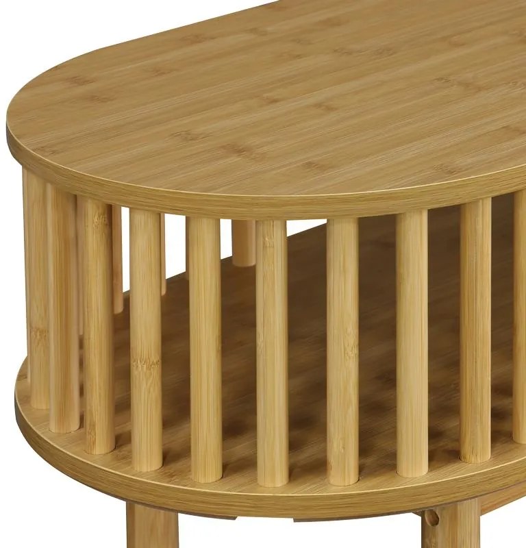 Κονσόλα Nodial MDF/Bamboo σε φυσική απόχρωση 120x39x85εκ 120x39x85 εκ.