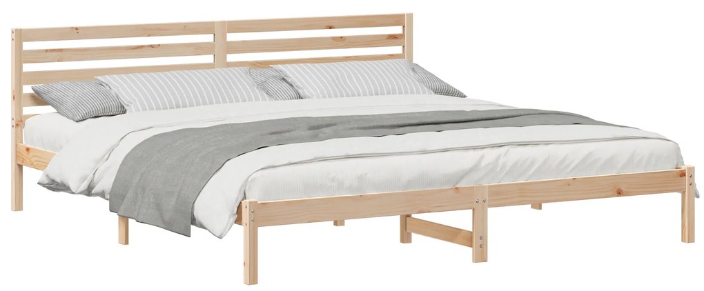 vidaXL Σκελετός Κρεβατιού Καφέ 180 x 210 cm Συμπαγές ξύλο πεύκου