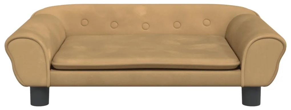 vidaXL Καναπές Παιδικός Καφέ 70 x 45 x 26 εκ. από Βελούδο