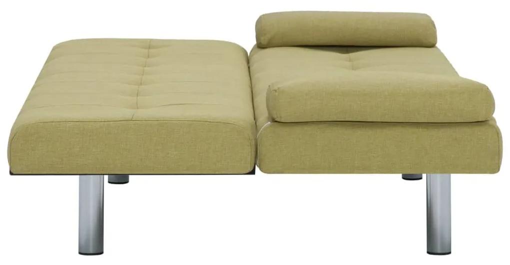 Καναπές - Κρεβάτι με Δύο Μαξιλάρια Πράσινος από Πολυεστέρα - Πράσινο
