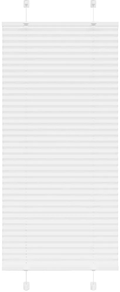 vidaXL Πλισέ περσίδα Λευκό 55x150 cm Πλάτος υφάσματος 54,4 cm