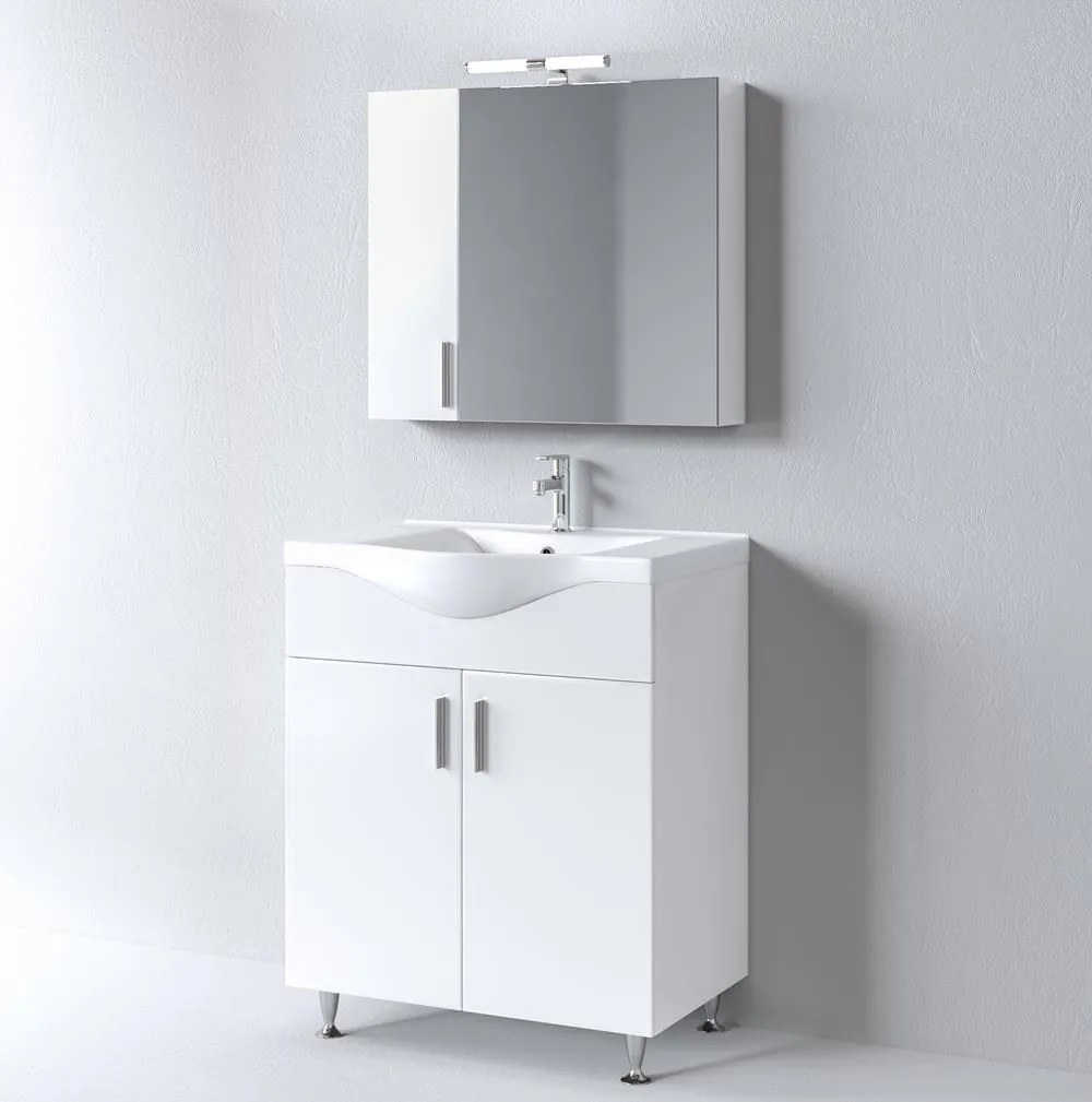 Σετ Mπάνιου SIENA 75 Λευκό 75x46x160 εκ.