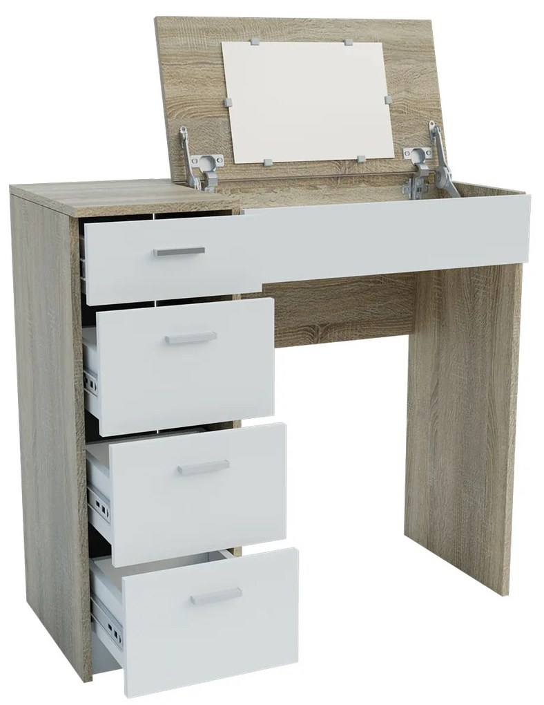 Τουαλέτα Tab Σονομα-Λευκό 90x42x82-110cm