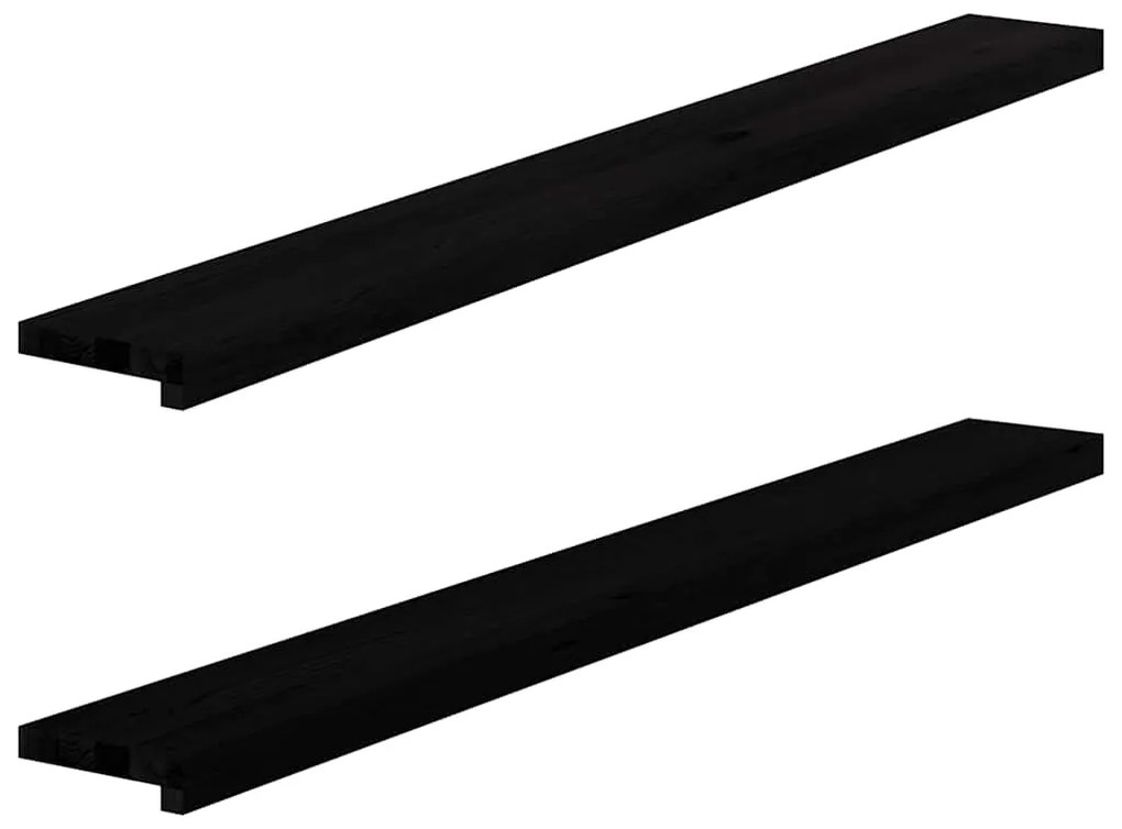 vidaXL Περβάζια παραθύρων 2 τεμ. Σκ. Καφέ 140x15x2εκ. Μασίφ Ξύλο Δρυός