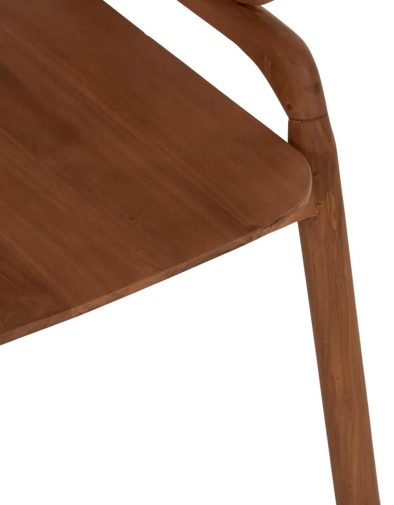 Καρέκλα-Πολυθρόνα C9402.01 Μασίφ Ξύλο Teak και Rattan πλάτη Φυσικό 57x62x83Υεκ. 57x62x83 εκ.